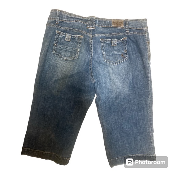 Hydraulic Capris Sz. 20 Woman’s Distressed Blue GUC - Picture 4 of 8